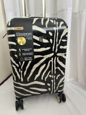 Image of IT Luggage Sheen Zebra Hardshell Suitcase- Cabin Case 55.5 CM 8 WHEEL