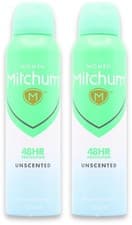 Image of Mitchum Women Unscented Antiperspirant & Deodorant 150ml X 2