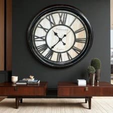 Image of 47cm Large Vintage Antique Wall Clock – Silent Non-Ticking Quartz