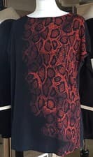 Image of Mint Velvet Snake Print Top Size 16. NEW