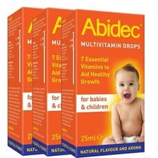 Image of Abidec Kid Baby Multivitamin Drops Natural flavour and aroma, 25 ml {Pack 3}