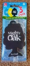 Image of 3 Pack Mighty Oak Car Air Freshener Fragrance Scent - New Car Vanilla Ice Cool