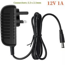 Image of 12V 1A AC/DC Power Supply Charger Switching Adapter Converter  5.5x2.1mm UK Plug