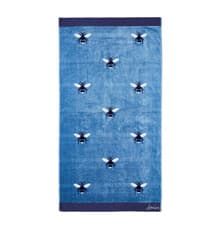 Image of 🐧JOULES🐧 BLUE🐧BOTANICAL BEE🐧VELOUR BATH SHEET 90cm x 150cm 🐧