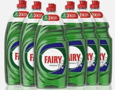 Image of Fairy Original Kitchen Dish Washing up Liquid Clean Detergent -pack of 6 X 900ml