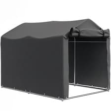Image of Garden Storage Tent 2.2x1.6m Waterproof Bike Shelter Motorbike Tool Shed Grey