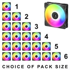 Image of Arctic P14 Pro Reverse A-RGB 140mm PWM Case Fan Black 2650 RPM 4-Pin Pack