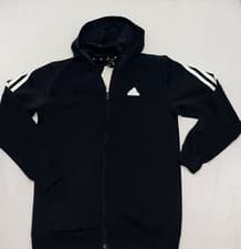 Image of Adidas Essentials Fleece 3-Stripe Full Zip Hoodie Size Medium