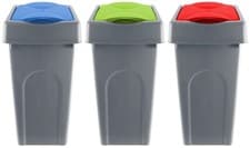 Image of 50 Litre Plastic Lift Up Lid Bin Home Kitchen Waste Recycling Rubbish Dustbin