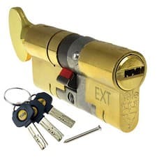 Image of Yale Door Lock Cylinder Thumbturn Platinum Euro TS007 3 * Star Anti Snap Barrel