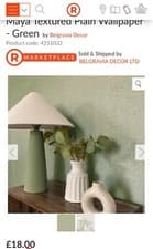 Image of 1 roll Belgravia Decor Plain Heavyweight Textured Matte Vinyl Wallpaper Maya