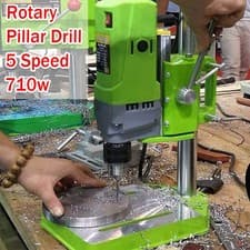 Image of 710w Rotary Pillar Drill 5 Speed Heavy Duty Bench Press Drilling Table Stand