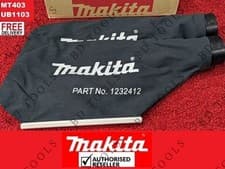 Image of 2xGenuine Makita 123241-2 Dust/Garden Collection Vacuum Bag MT403 UB1103 blower