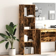 Image of WALPLUS Bookcase Smoked Oak 40x30x152 cm Engineered Wood Storage Unit