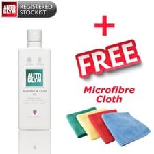 Image of Autoglym Bumper & Trim Gel Restore Colour Car Plastic + FREE Autoglym Microfibre
