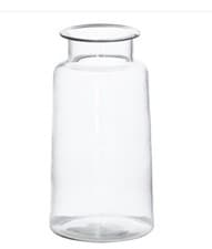 Image of Stunning Tall Chunky Wide Neck Bottle Glass Vase Flowers - NEW - Free Delivery