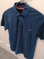 Image of Barbour Beacon Brand Polo Shirt Mens Small in Blue