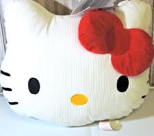 Image of Hello Kitty Red Bow White Corduroy Cushion Pillow Comfort Embroidered GIFT HER