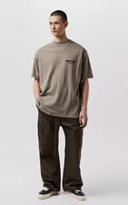 Image of New! Fear Of God Essentials Back Logo Tee, 100% cotton, Size: XL, Heather Grey
