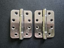 Image of Eclipse Fire Door Hinges Ball Bearing Satin 102 x 75 x 3mm