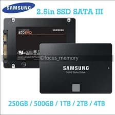 Image of SAMSUNG 2.5" SSD 870 EVO 250GB/500GB/1TB/2TB/4TB SATA III Solid State Drive lot