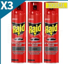 Image of 3 x RAID VARIENT KILLER SPRAY 300ML INSECT KILLER KILLS IN MINUTES NEW