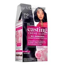 Image of L'Oreal Paris Casting Creme Gloss Semi-Permanent Hair Colour 210 Blue Black Dye
