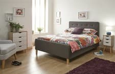 Image of Ashbourne Single / 90cm Ottoman Storage Bed in Dark Grey