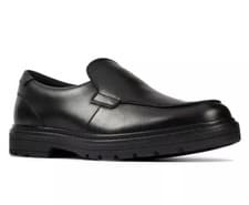 Image of Clarks LOXHAM GROVE Boys Youth Black Leather School Shoes UK SIZE 4.5 G EU 37.5