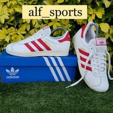 Image of ❤ BNWB & Authentic adidas originals ® Gazelle Trainers in White & Red UK Size 10