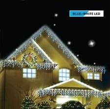 Image of CHRISTMAS LIGHTS 1200 LED ICICLE SNOWING EFFECT CHASER MAIN XMAS
