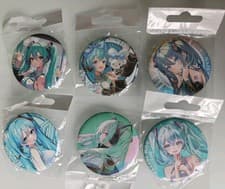 Image of 6 pcs Vocaloid Hatsune Miku Anime Metal Badge Pin 5.5cm round badge for bags 