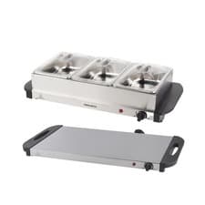 Image of Progress Food Buffet Server Warming Tray Hot Plate Chafing Dish 3 x 1.5L Pans