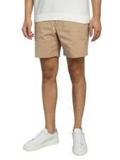 Image of Lacoste Men's Regular Fit Stretch Cotton Shorts, Beige