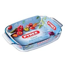 Image of Pyrex Roaster 35 x 23cm 2.6L Glass Dish Baking Roasting Bake Classic Rectangular