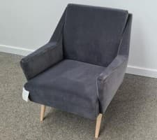 Image of SWOON Rune Armchair, Grey Velvet  (1041)