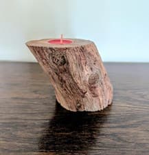 Image of Driftwood Handcrafted Tea Light Candle Holder.