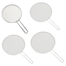 Image of Fine Mesh Splatter Screen Stainless Steel Easy Clean with Heat Resistant Handle