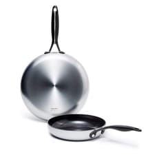Image of GreenPan Venice Pro Noir 26cm & 30cm Frying Pan Set PFAS Free Induction/ Gas /El