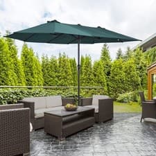 Image of 4.6M Garden Parasol Double-Sided Sun Umbrella Shelter for Outdoor Patio Market