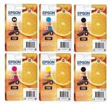 Image of Epson 33XL, Orange Ink Cartridges, T3351, T3361, T3362, T3363, T3364, T3357, LOT