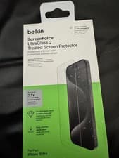 Image of Belkin ScreenForce UltraGlass 2 Treated Screen Protector iPhone 15 Pro. Unopened