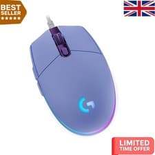 Image of Logitech G203 Prodigy Wired Gaming Mouse - 8,000 DPI RGB Lightweight - Lilac