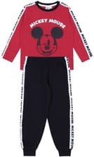 Image of Disney Mickey Mouse Child Girl Cotton Long Sleeve Red Black Pyjamas