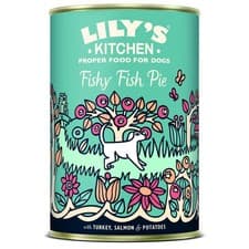 Image of Lily's Kitchen Grain Free Fishy Fish Pie with Peas Dog Food Tins - 6 x 400g