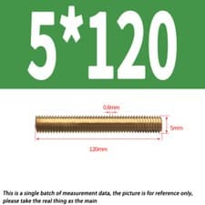 Image of 2mm 2.5mm 3mm to 20mm Brass Threaded Bar Threaded Rod Full Thread Studding Bar