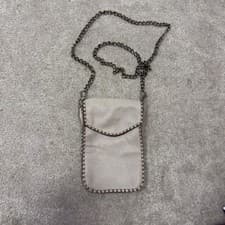 Image of Ivory Grace 100% Handcrafted Genuine Leather Phone Bag with Chain