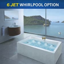 Image of Luxury Double Ended 1900mm 1700mm 1800mm Bath Tub Square Style, Extra Strong
