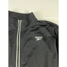 Image of Reebok Track Jacket Womens Size Small Black Full Zip Speedwick Training