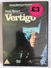 Image of Vertigo - DVD - R2, 4 - PAL - Alfred Hitchcock - James Stewart - NEW & SEALED